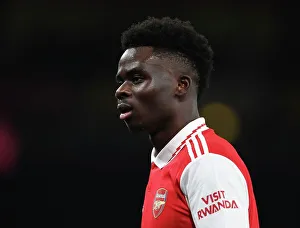 Arsenal's Bukayo Saka in Action: Arsenal vs. Everton, Emirates Stadium, London, 2023 (Arsenal v Everton 2022-23)