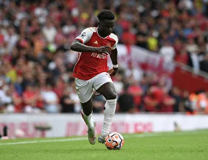 Arsenal's Bukayo Saka in Action: Arsenal vs. Nottingham Forest, 2023-24 Premier League