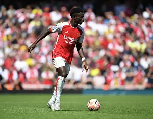 Arsenal's Bukayo Saka in Action: Arsenal vs. Nottingham Forest, 2023-24 Premier League