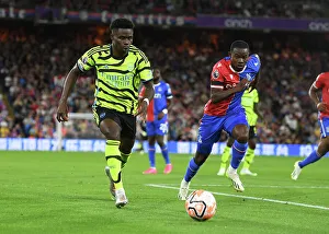 Arsenal's Bukayo Saka in Action: Arsenal vs. Crystal Palace, Premier League 2023-24