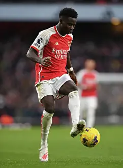 Arsenal's Bukayo Saka in Action: Arsenal vs Brighton & Hove Albion (2023-24)