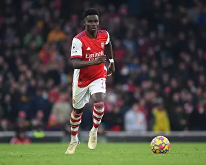 Arsenal's Bukayo Saka in Action: Arsenal vs Burnley, Premier League 2021-22