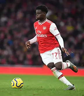 Arsenal V Sheffield United 2019-20 Prints: Arsenal's Bukayo Saka in Action: Arsenal vs Sheffield United, Premier League 2019-20