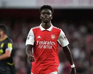 Arsenal's Bukayo Saka in Action against Aston Villa in the 2022-23 Premier League