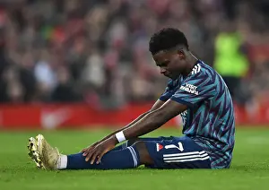 Liverpool V Arsenal Carabao Cup 21-22 Prints: Arsenal's Bukayo Saka in Action during Carabao Cup Semi-Final First Leg vs Liverpool