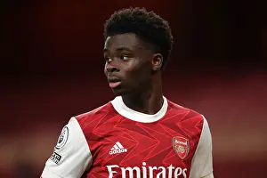 Arsenal's Bukayo Saka in Action Against Chelsea - Premier League 2020-21 (Behind Closed Doors)