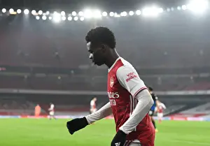 Arsenal's Bukayo Saka in Action against Crystal Palace during Emirates Stadium Showdown in 2020-21 Premier League