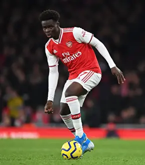 Arsenal's Bukayo Saka in Action against Crystal Palace - Premier League 2019-20