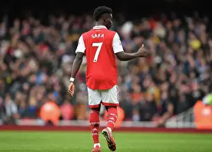 Arsenal V Crystal Palace 2022-23 Prints: Arsenal's Bukayo Saka in Action Against Crystal Palace in the Premier League