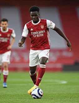 Images Dated 9th May 2021: Arsenal's Bukayo Saka in Action: Emirates Stadium (2020-21) - Arsenal vs West Bromwich Albion