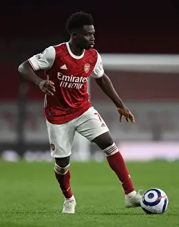Arsenal's Bukayo Saka in Action against Everton during the 2020-21 Premier League Match
