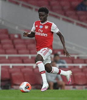 Images Dated 7th July 2020: Arsenal's Bukayo Saka in Action against Leicester City - Premier League 2019-2020