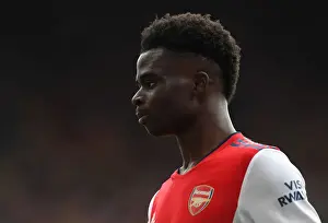 Arsenal's Bukayo Saka in Action against Norwich City - Premier League 2021-22