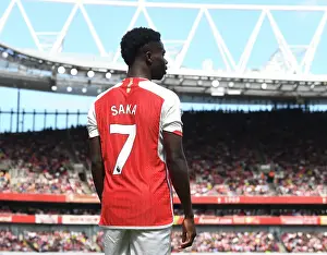 Arsenal's Bukayo Saka in Action against Nottingham Forest (2023-24)