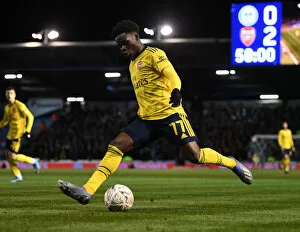 Portsmouth v Arsenal FA Cup 5th Rd 2020 Collection: Arsenal's Bukayo Saka in Action: Portsmouth FA Cup Showdown