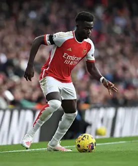 Arsenal's Bukayo Saka in Action against Sheffield United (2023-24)