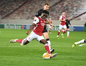 Arsenal's Bukayo Saka in Action Against SL Benfica, Europa League 2021