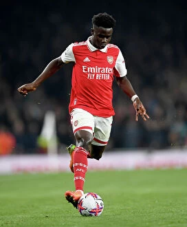 Images Dated 21st April 2023: Arsenal's Bukayo Saka in Action against Southampton in the Premier League