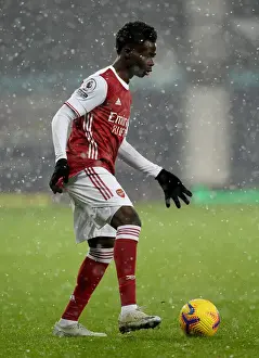 Arsenal's Bukayo Saka in Action against West Bromwich Albion - Premier League 2020-21