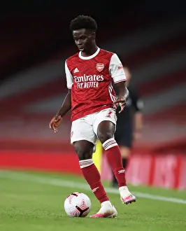Arsenal's Bukayo Saka in Action Against West Ham United - Premier League 2020-21