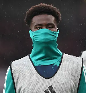 Arsenal's Bukayo Saka in Action against Wolverhampton Wanderers, Premier League 2019-20