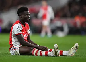 Arsenal V Wolverhampton Wanderers 2021-22 Prints: Arsenal's Bukayo Saka in Action against Wolverhampton Wanderers