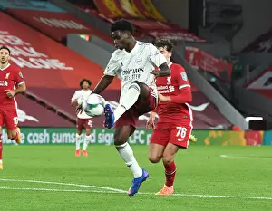 Arsenal's Bukayo Saka at Empty Anfield: Carabao Cup Clash vs. Liverpool, 2020