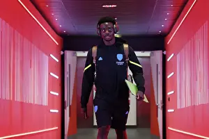 Arsenal's Bukayo Saka Arrives at Emirates Stadium Ahead of Arsenal v Fulham Premier League Clash (2023-24)