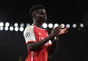 Arsenal's Bukayo Saka Bids Farewell to Fans Amidst Arsenal FC vs Sevilla FC UCL Clash, 2023/24