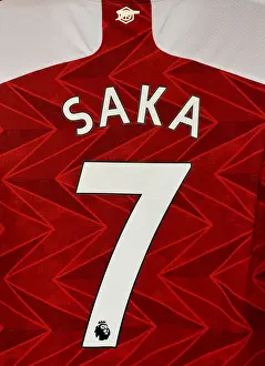Arsenal's Bukayo Saka in Emirates Stadium Changing Room: Arsenal v Sheffield United, 2020-21 Season