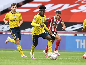 Sheffield United V Arsenal - FA Cup 2019-20 Prints: Arsenal's Bukayo Saka in FA Cup Quarterfinal Action Against Sheffield United