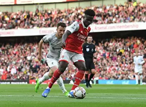 Arsenal V Liverpool 2022-23 Prints: Arsenal's Bukayo Saka Faces Liverpool in the Premier League Showdown, 2022-23