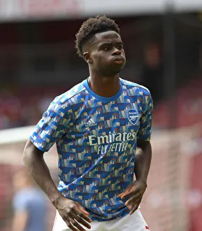 Arsenal's Bukayo Saka Gears Up: Arsenal v Everton, Premier League 2021-22