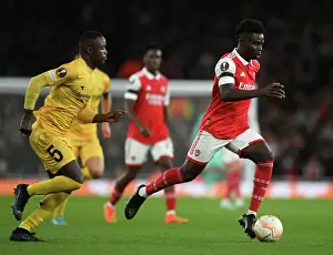 Arsenal's Bukayo Saka Goes Head-to-Head with Brice Wenbangomo in Europa League Showdown