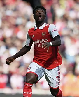 Arsenal's Bukayo Saka Goes Head-to-Head with Tottenham in the Intense 2022-23 Premier League Showdown