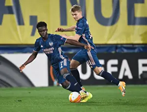 Villarreal V Arsenal 2020-21 Prints: Arsenal's Bukayo Saka and Martin Odegaard in UEFA Europa League Semi-Final Clash Against Villarreal in Spain
