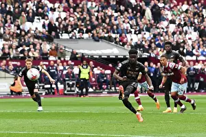 West Ham United V Arsenal 2022-23 Prints: Arsenal's Bukayo Saka Misses Penalty in Thrilling West Ham United vs Arsenal Premier League Clash