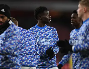 Arsenal V Liverpool Carabao Cup 2021-22 Prints: Arsenal's Bukayo Saka Prepares for Carabao Cup Showdown Against Liverpool