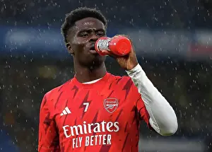 Chelsea V Arsenal 2023-24 Prints: Arsenal's Bukayo Saka Prepares for Chelsea Showdown - Premier League 2023-24