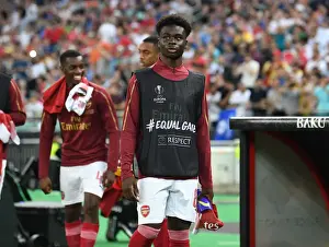 Arsenal V Chelsea Europa League Cup Final 2019 Prints: Arsenal's Bukayo Saka Prepares for Europa League Showdown Against Chelsea