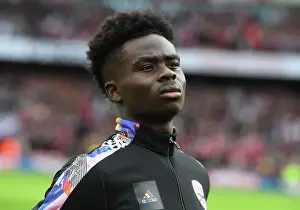 Arsenal's Bukayo Saka Ready for Action Against Nottingham Forest (2022-23)