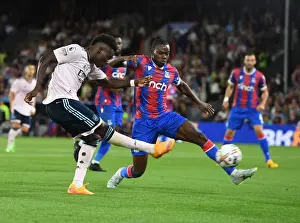 Arsenal's Bukayo Saka Scores Deflected Goal Against Crystal Palace in Premier League Clash (2022-23)
