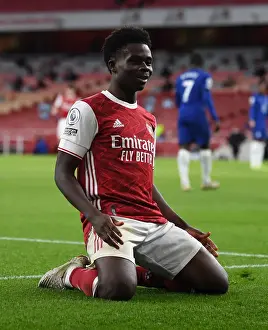 Arsenal's Bukayo Saka Scores Third Goal Against Chelsea in 2020-21 Premier League
