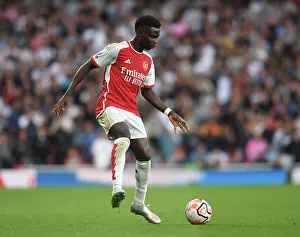 Arsenal V Fulham 2023-24 Prints: Arsenal's Bukayo Saka Shines in Arsenal FC vs