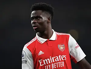 Arsenal V Southampton 2022-23 Prints: Arsenal's Bukayo Saka Shines in Arsenal FC vs Southampton FC Premier League Clash (2022-23)