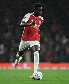 Arsenal's Bukayo Saka Shines: Arsenal Outclasses PSV Eindhoven in Champions League Clash (2023-24)