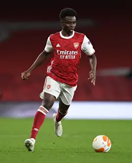 Arsenal's Bukayo Saka Shines in Empty Emirates: Arsenal FC vs Slavia Praha, UEFA Europa League Quarterfinals