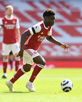Arsenal V Fulham 2020-21 Prints: Arsenal's Bukayo Saka Shines at Empty Emirates Against Fulham (2020-21)