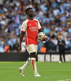 Arsenal's Bukayo Saka Steps Up in Penalty Shootout Against Manchester City - FA Community Shield 2023-24