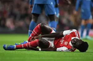 Arsenal's Bukayo Saka Suffers Injury in Arsenal vs PSV Europa League Clash (2022-23)